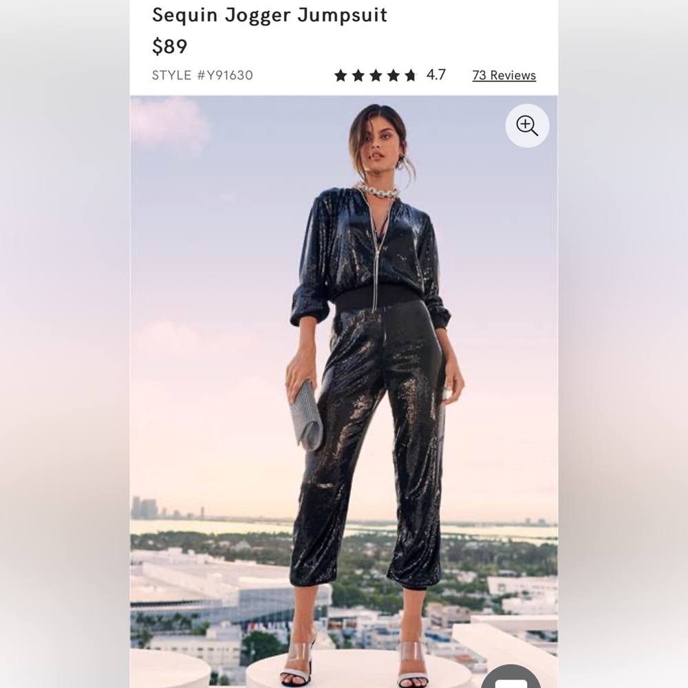 Venus Sequin Jogger Jumpsuit